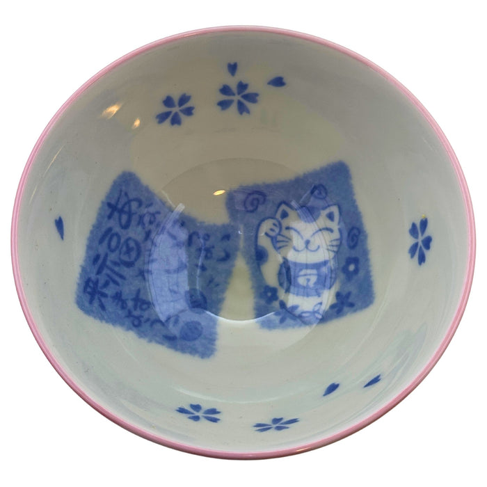 "Fortune Cat's Blossom" Bowl - Fukuin Neko no Hana Wan (福音猫の花碗)