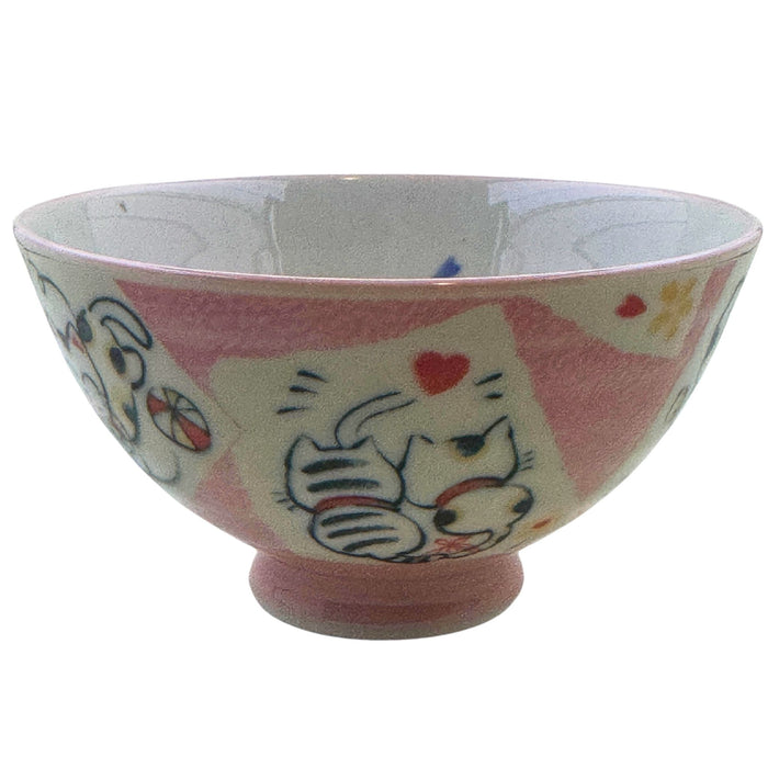 "Fortune Cat's Blossom" Bowl - Fukuin Neko no Hana Wan (福音猫の花碗)