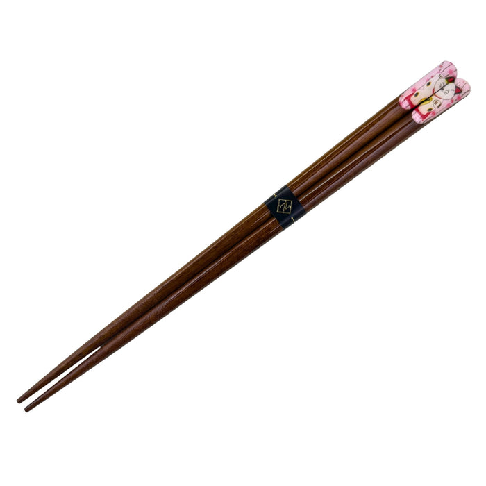"Cat Cherry Blossoms and Peach Colored" Chopsticks - Neko Sakura to Momoiro Hashi (猫桜と桃色箸)