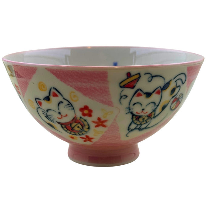 "Fortune Cat's Blossom" Bowl - Fukuin Neko no Hana Wan (福音猫の花碗)