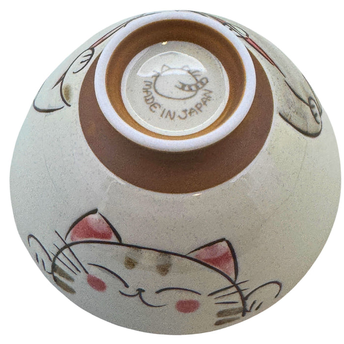 "Smiling Cats" Bowl - Niko Niko Neko no Wan (にこにこ猫の碗)