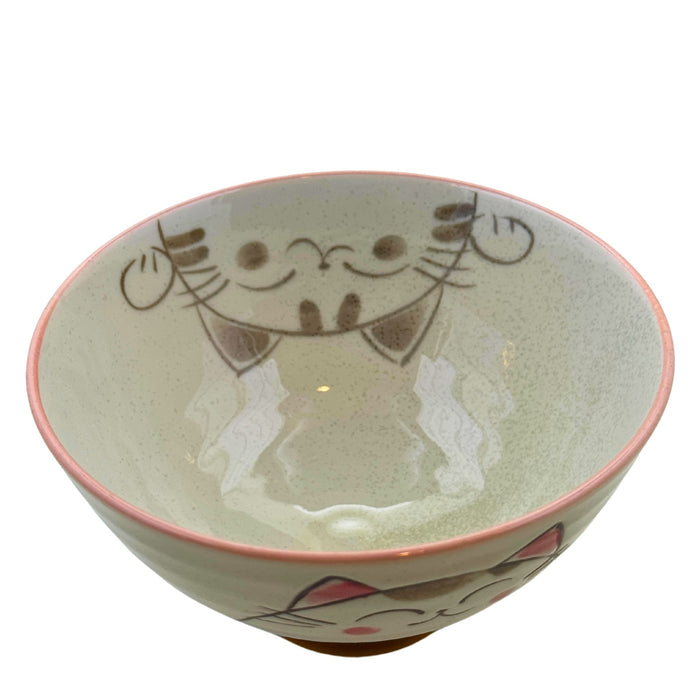"Smiling Cats" Bowl - Niko Niko Neko no Wan (にこにこ猫の碗)