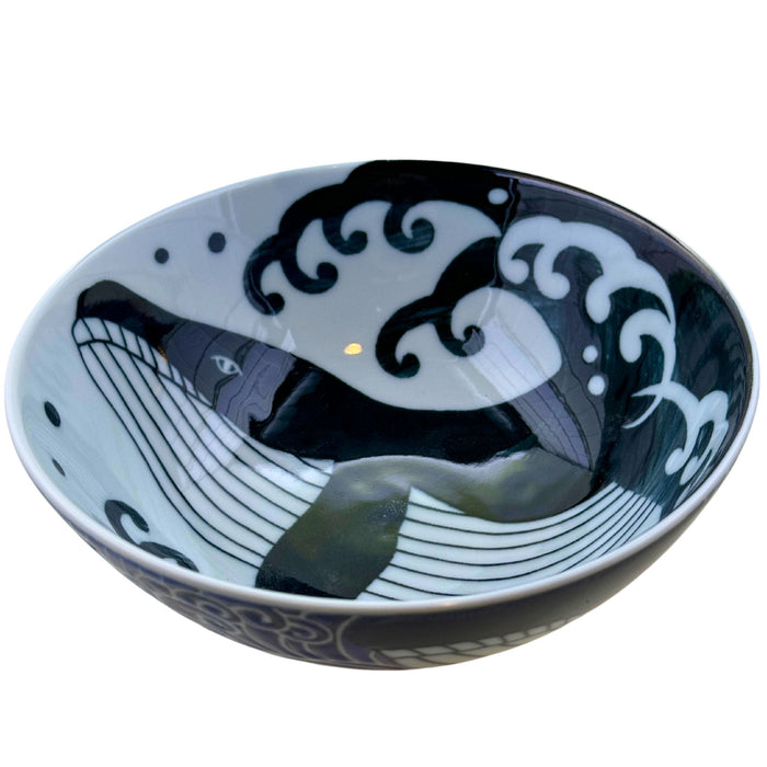 "Whale's Dance in the Waves" Bowl - Kujira Nami no Yuwa (鯨波の遊話)