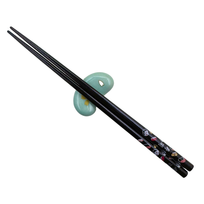 "Mint and Gold Maple" Chopstick Rest - Hakka to Kin'iro Kaede Hashioki (ハッカと金色楓箸置き)