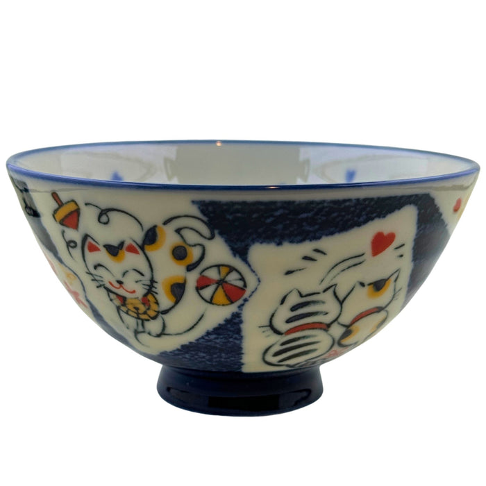 "Blessings of the Beckoning Cat" Bowl - Maneki Neko no Megumi Wan (招き猫の恵み碗)