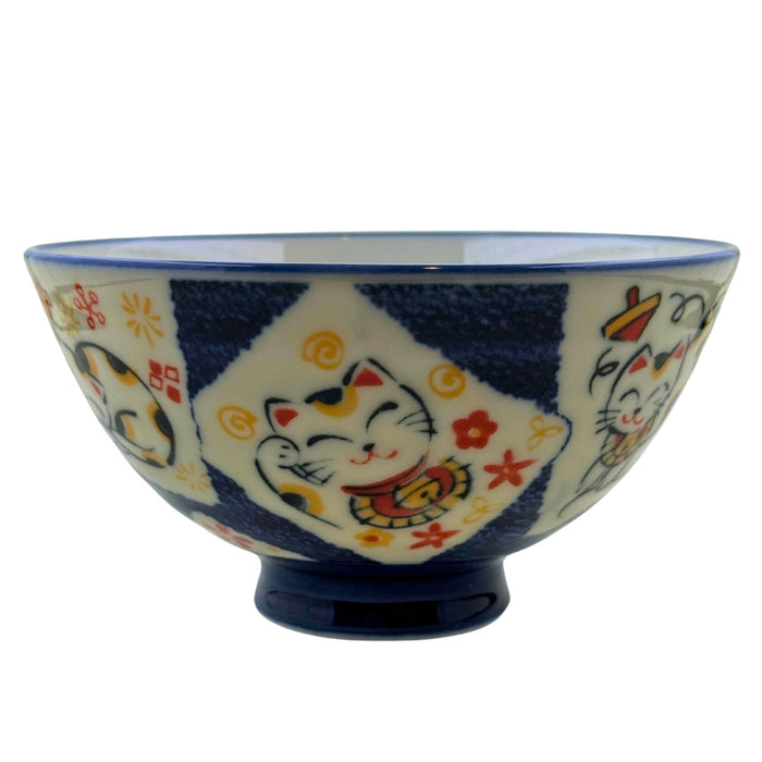 "Blessings of the Beckoning Cat" Bowl - Maneki Neko no Megumi Wan (招き猫の恵み碗)