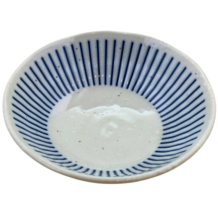 "Blue Wave Glimmer" Bowl - Seigaiha Hiramaki Sara (青海波ひらまき皿)