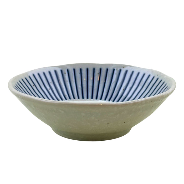 "Blue Wave Glimmer" Bowl - Seigaiha Hiramaki Sara (青海波ひらまき皿)