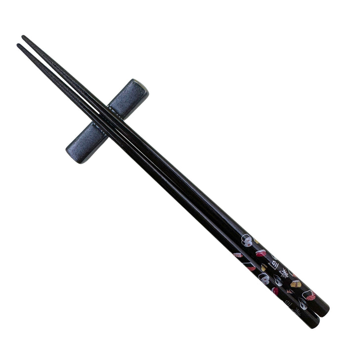 "Black Sea and Blue Seigaiha" Chopstick Rest - Kuroi Umi to Aoi Seigaiha Hashioki (黒い海と青い青海波箸置き)