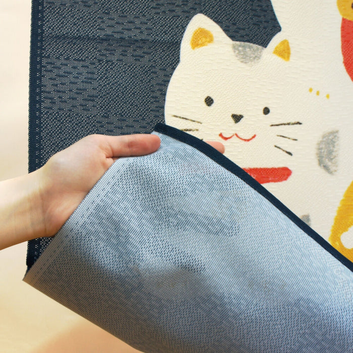 "Three Lucky Cats Curtain"- San Fuku Neko Noren (三福猫のれん)