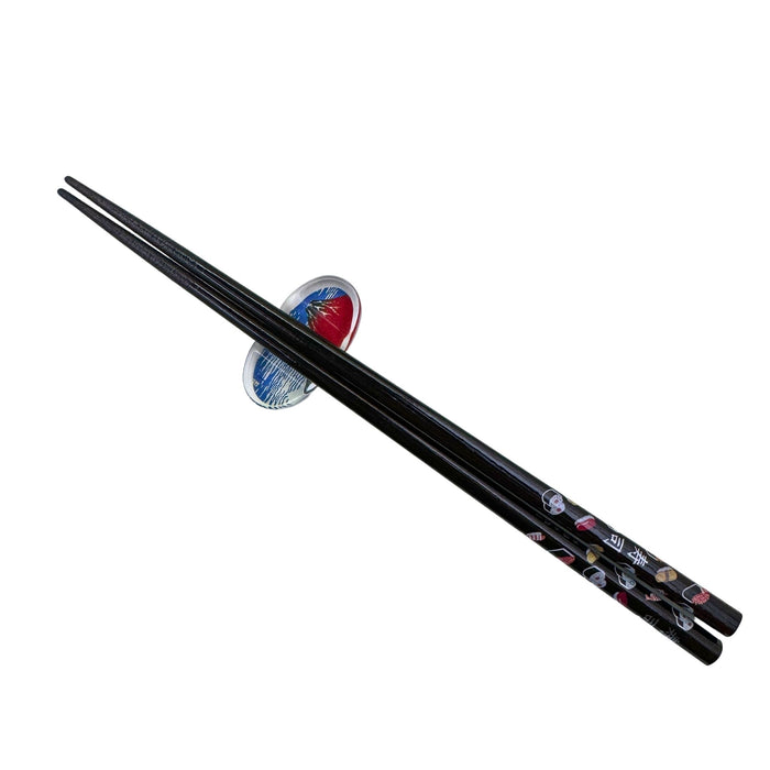 "Mount Fuji in Red and Waves" Chopstick Rest - Fuji no Aka to Nami Hashioki (富士の赤と波箸置き)
