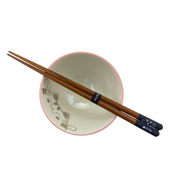 "Black Cat Fishbone" Chopsticks - Kuro-Neko-Sakana-no-Hone (黒猫魚の骨)