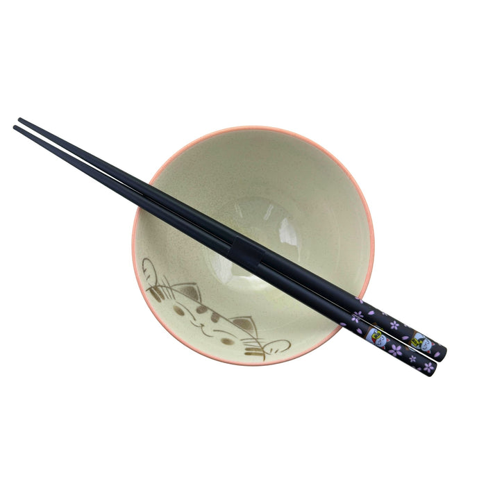 "Beckoning Cat Cherry Blossoms" Chopsticks - Maneki Neko no Sakura (招き猫の桜)